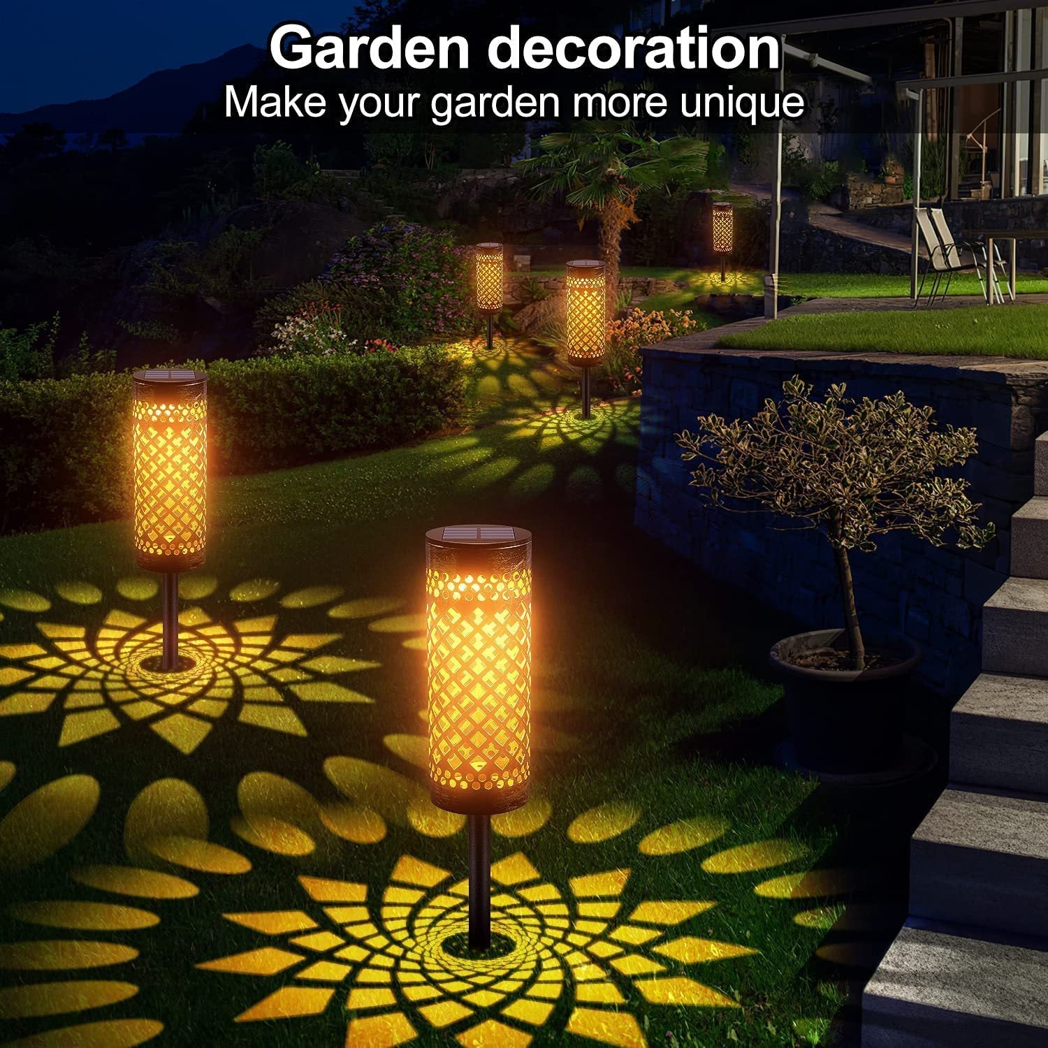 Illuminate Your Outdoors with Metal Solar-powered Lawn Lamps
